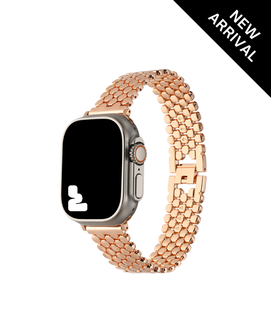 Rose Gold Honeycomb Watch Band
