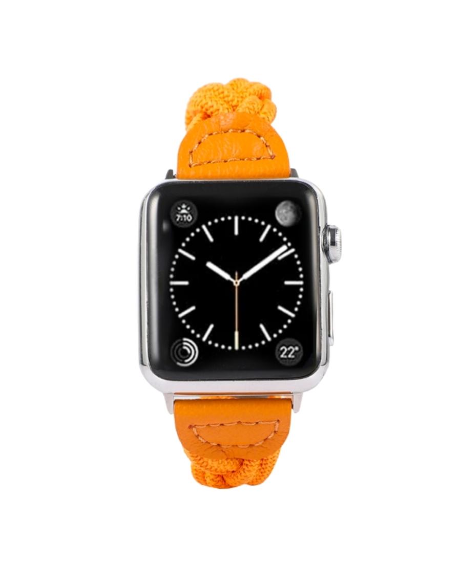 Orange Braided Watch Band