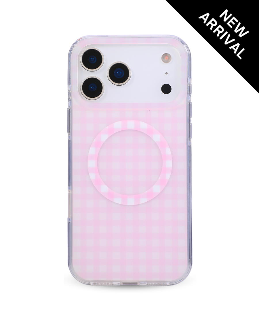 Pink Gingham MagSafe Phone Case
