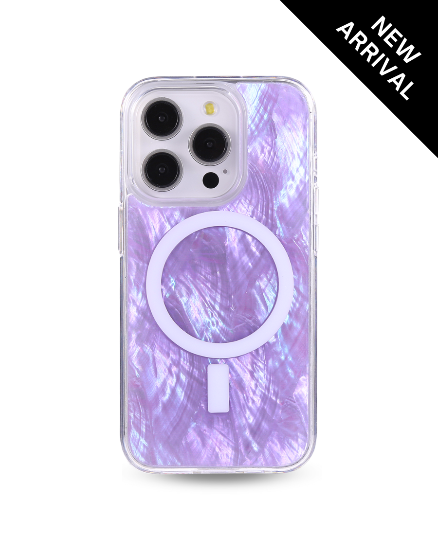 Purple Pearl Shell MagSafe Phone Case