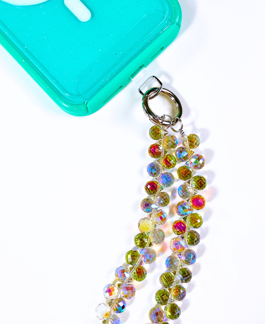 Rainbow Crystal Prism Phone Bracelet