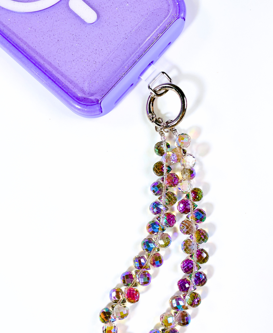 Purple Crystal Prism Phone Bracelet