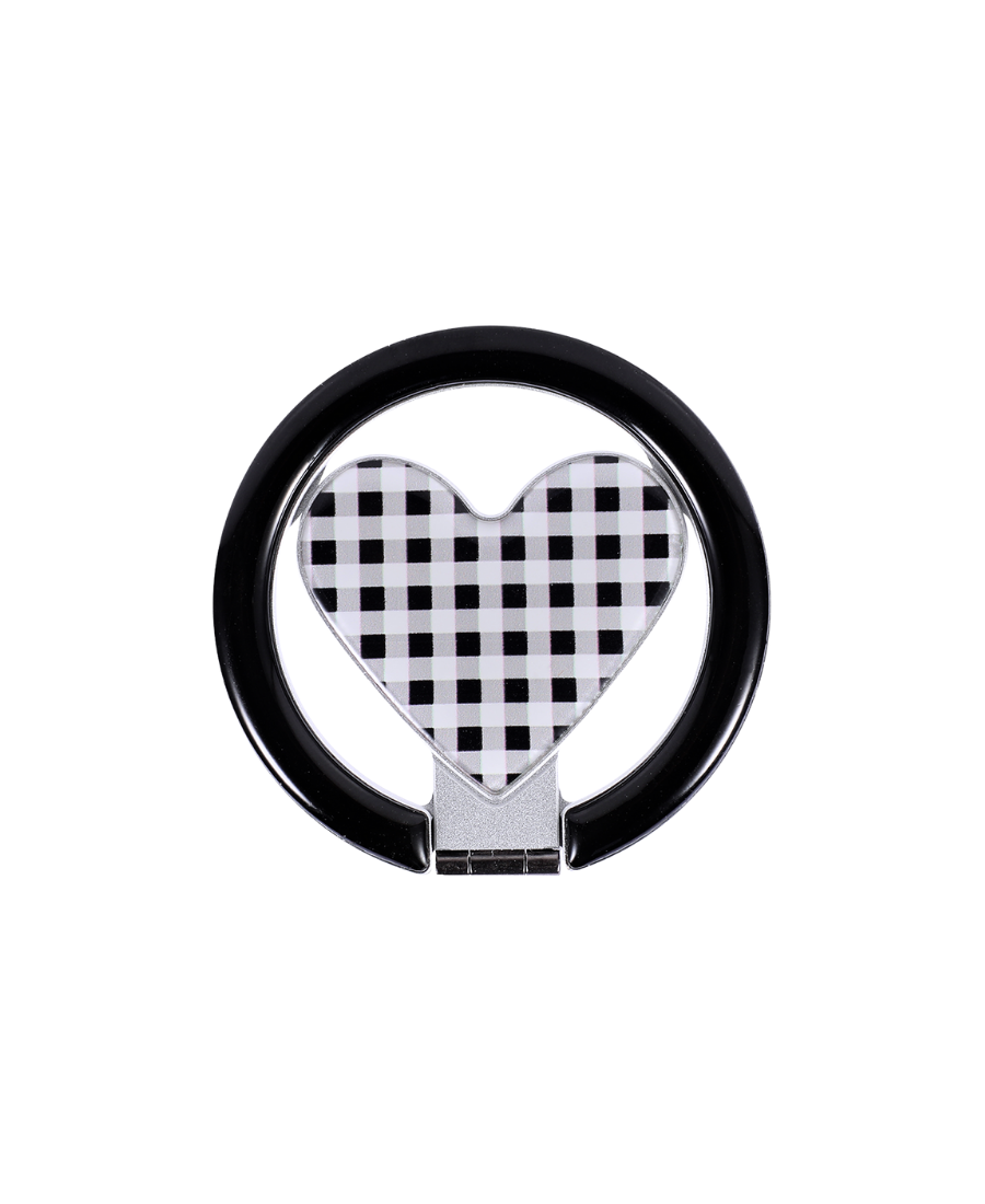 Black Gingham MagSafe Ring Stand