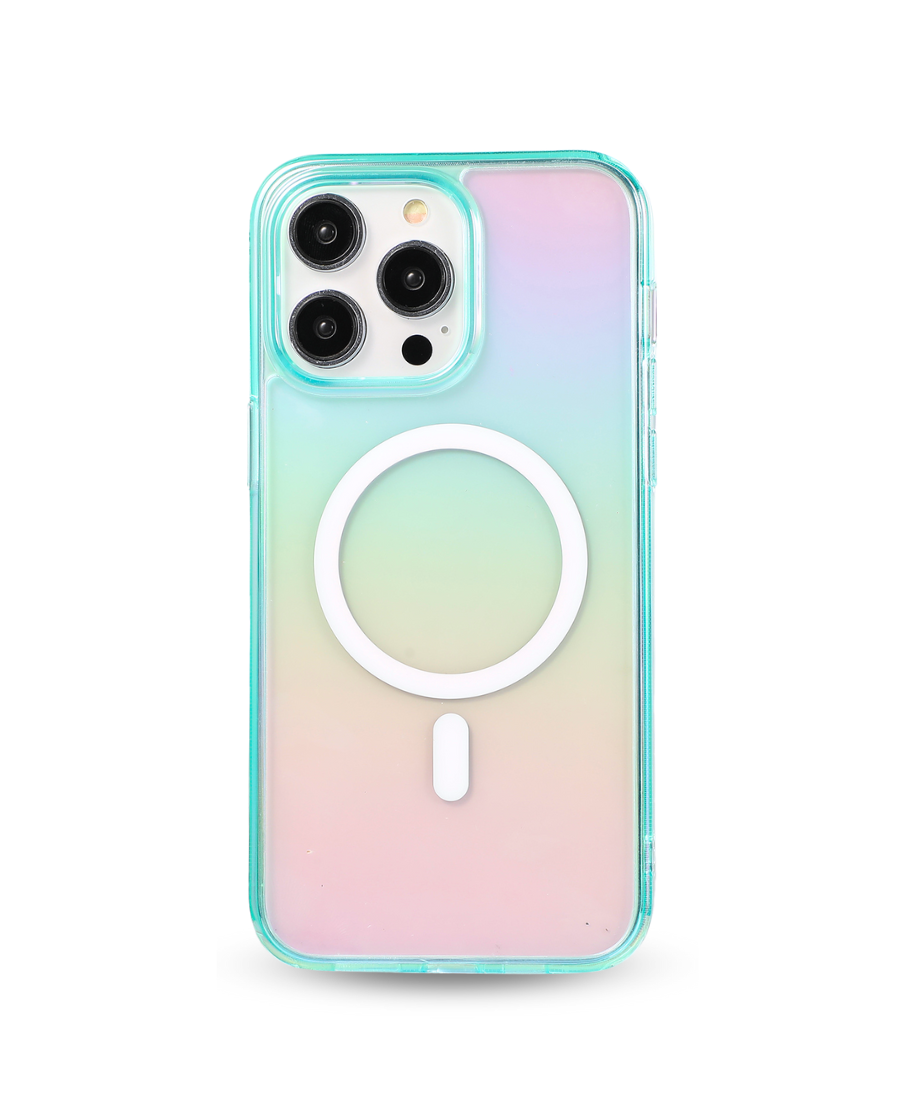 Aqua Holo Rainbow MagSafe Phone Case