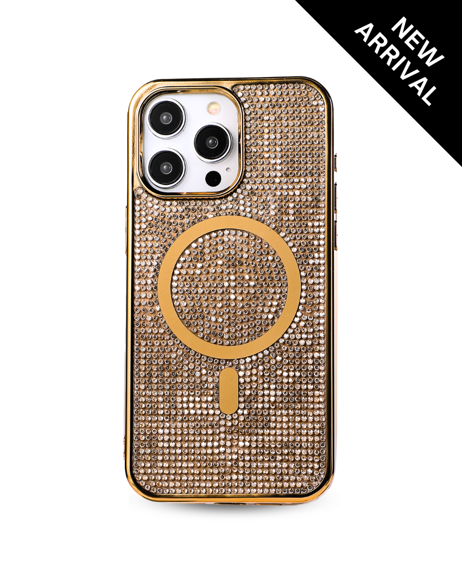 Gold Crystal Glam MagSafe Phone Case