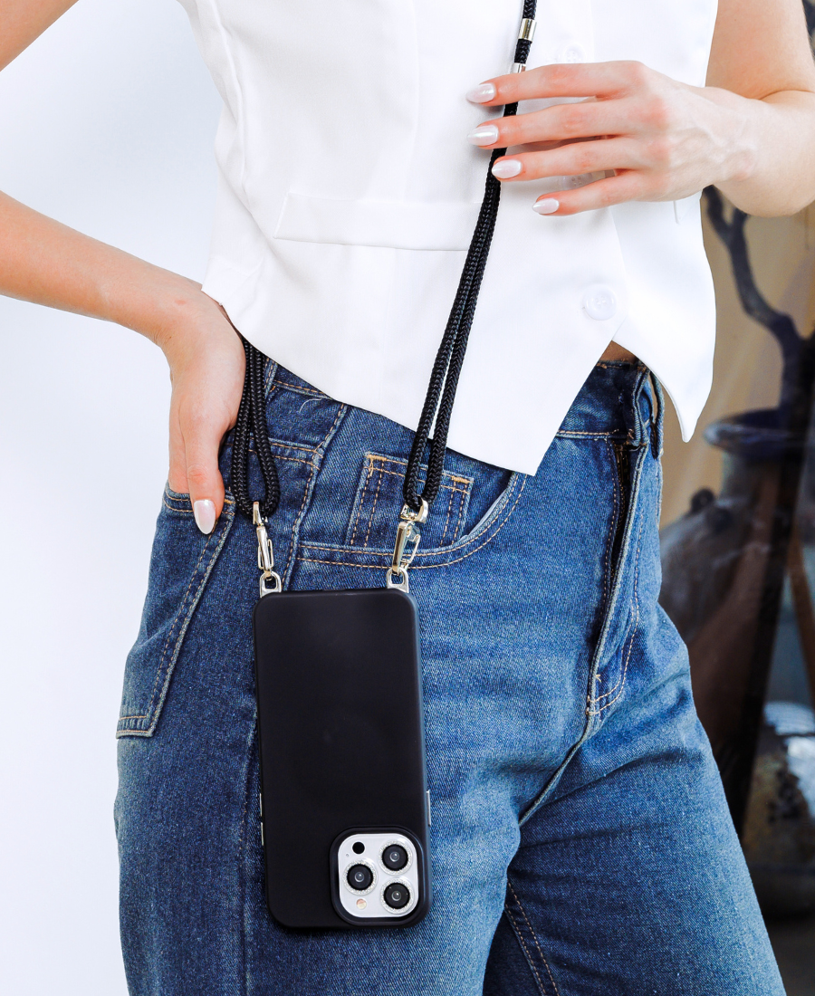 Black MagSafe Crossbody Case Set