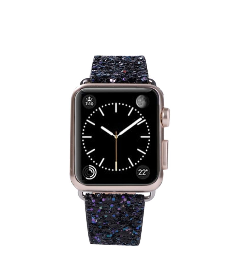 Black Glitter Watch Band