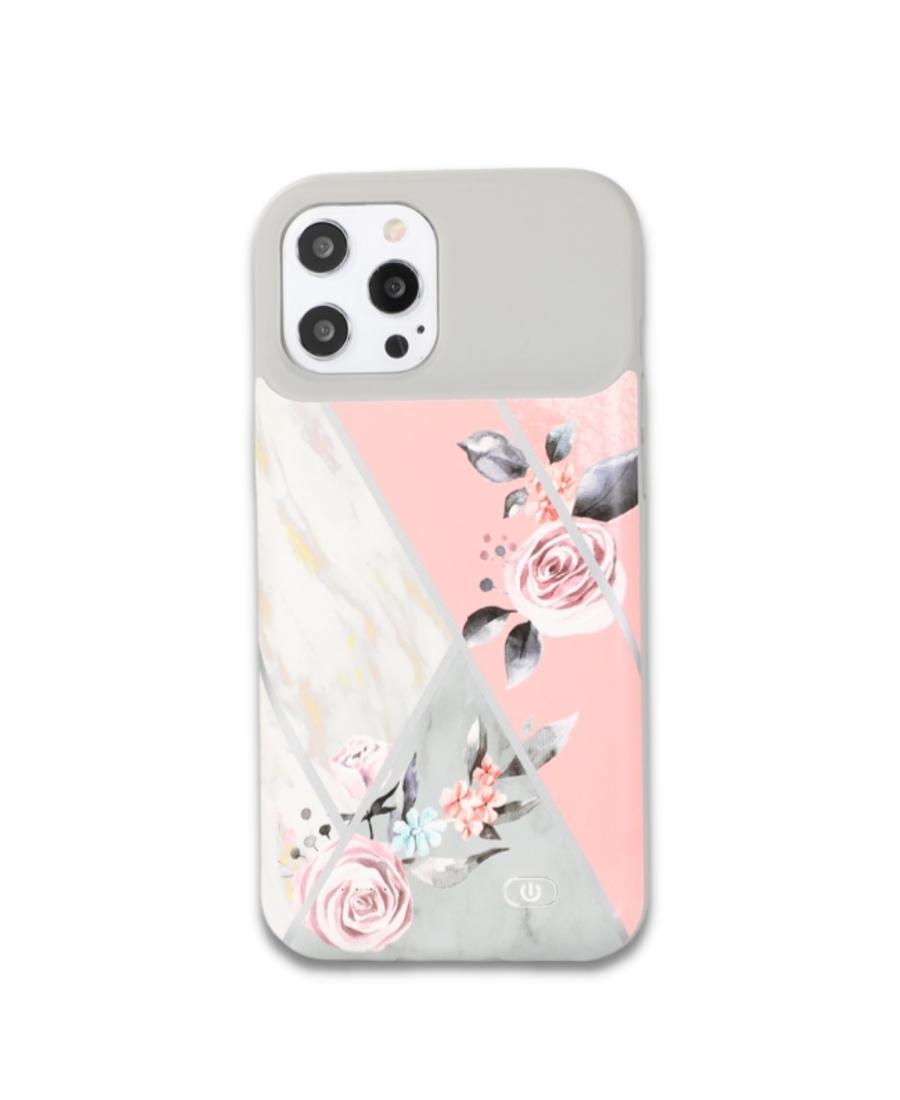 Gray Marble Floral Ultra Battery Case
